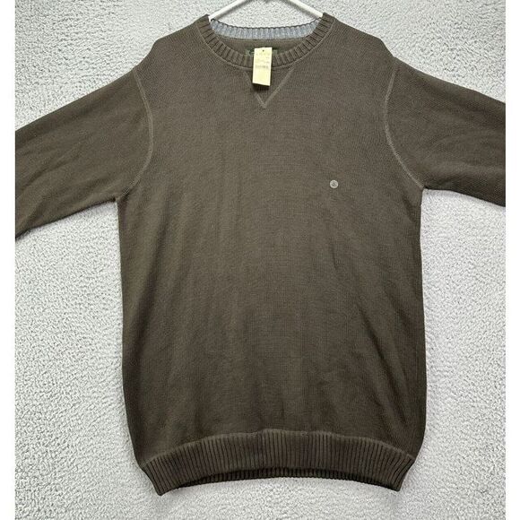 Eddie Bauer Crew Neck Sweater Mens Large Tall‎ Brown Pullover Long Sleeve NEW - Picture 1 of 8